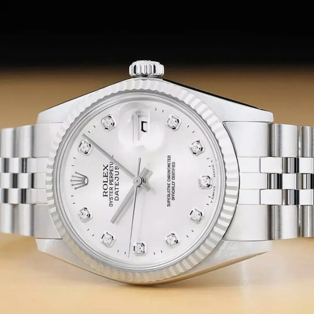 Mint! Men's White Gold Diamond Factory Watch